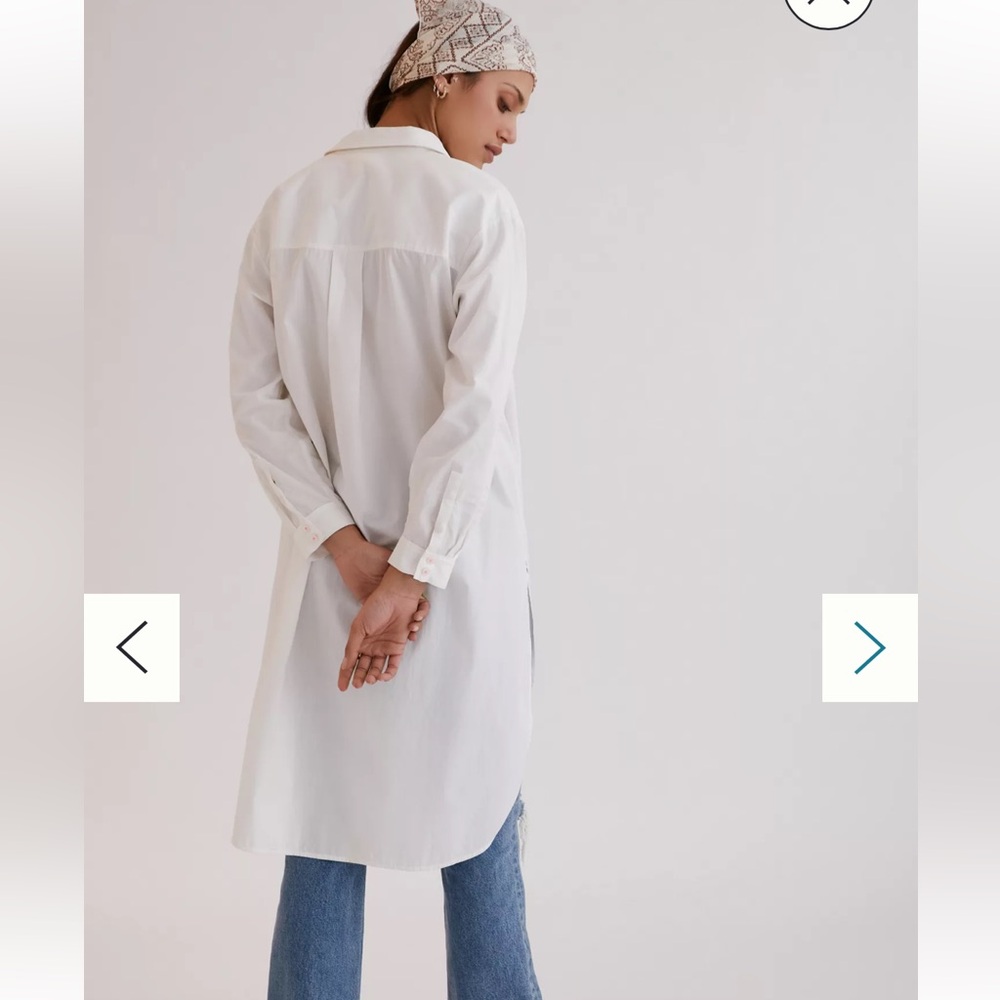 Maeve Maxi Tunic Poplin Buttondown